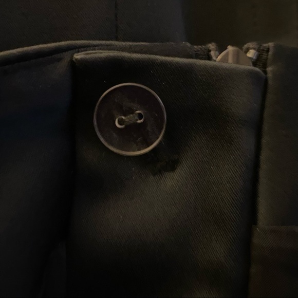 WAREHOUSE black satin straight skirt with decorative seams in size 12. EUC - Picture 9 of 13